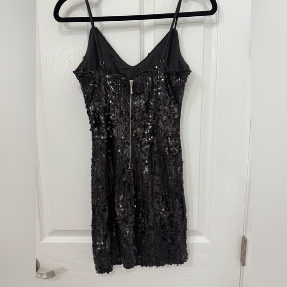 Bubbly Poppin' Black Sequin Mini Dress - Picture 8 of 9